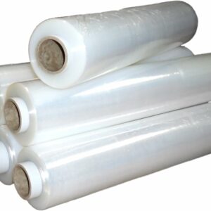 6 rolls of 17 micron strong thick clear pallet stretch shrink wrap 400mm x 300mm 17mu flush core