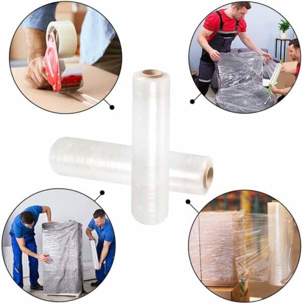 1 roll strong durable clear pallet wrap