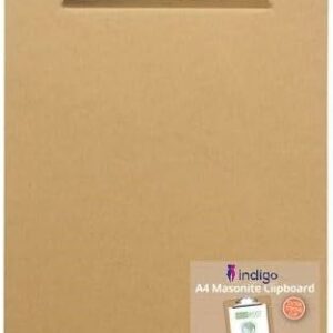 indigo® a4 masonite clipboard, hardboard