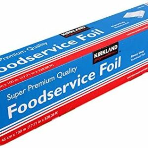 kirkland 97406 signature heavy duty food service aluminium foil, 45cm x 100m