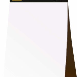 bi office tabletop self stick flipchart pad, 20 sheets 70 gr/m² paper, 58,5 x 50 cm, white