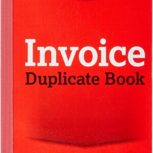 silvine duplicate invoice book numbered 1 100 with index sheet (210 x 127mm)