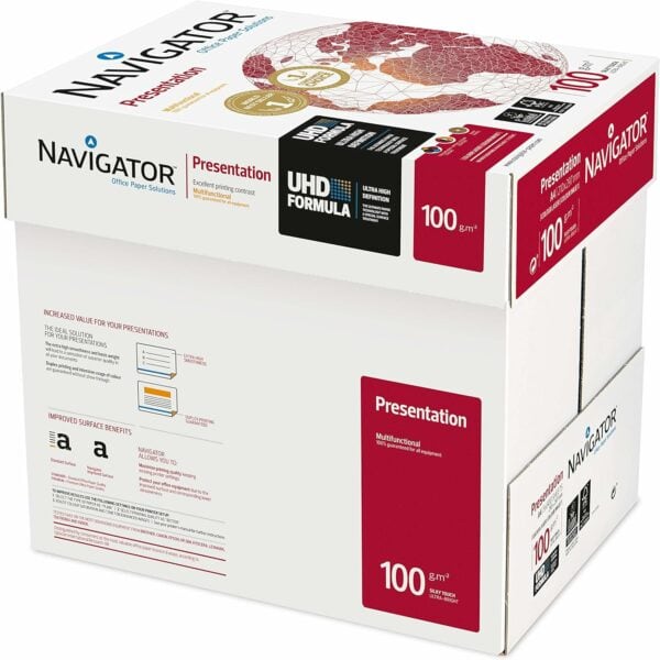 navigator presentation a4 100gsm box of 5 reams (5x500 sheets)