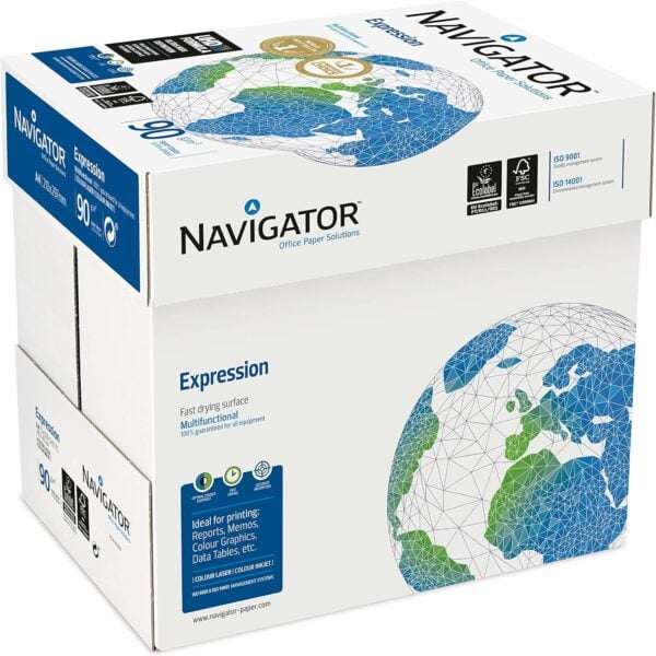 navigator expression a4 90gsm paper box of 5 reams (5x500 sheets)