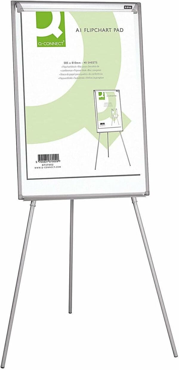 q connect plain flipchart pad a1 40 sheet, pack of 5