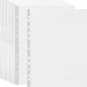 a4 clear punched pockets, a4 plastic sleeves, 100 per sheets