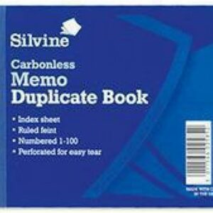 silvine duplicate book carbonless memo 1 100 102x127mm ref 703 p [pack of 5]