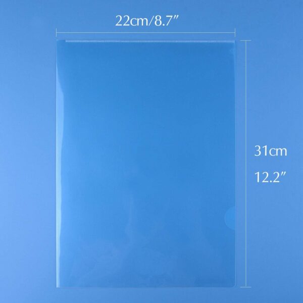 indigo a4 plastic file folders transparent, 100 per sheets