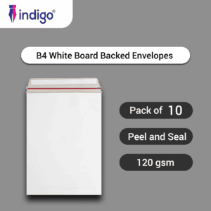 indigo b4 all board white peel and seal envelopes pack of 10