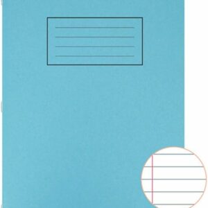 silvine a4 ex108 exercise books – blue, 80 pages, ruled with margin – pack of 10
