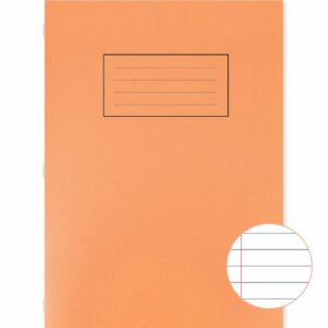 silvine a4 ex117 exercise books – orange, 80 pages, ruled with margin – pack of 10
