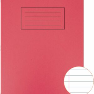 silvine a4 ex107 exercise books – red, 80 pages, ruled with margin – pack of 10
