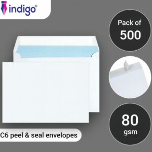 indigo® c6 white peel & seal envelopes (pack of 500)