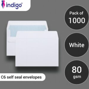 indigo® c6 white self seal envelopes (pack of 1000)