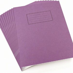 silvine a4 exercise book purple. ruled feint & margin, 40 pages [pack of 10]