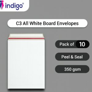 indigo® c3 all board white peel and seal envelopes pack of 10