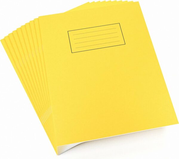 silvine a4 exercise book yellow. ruled feint & margin, 40 pages [pack of 10]