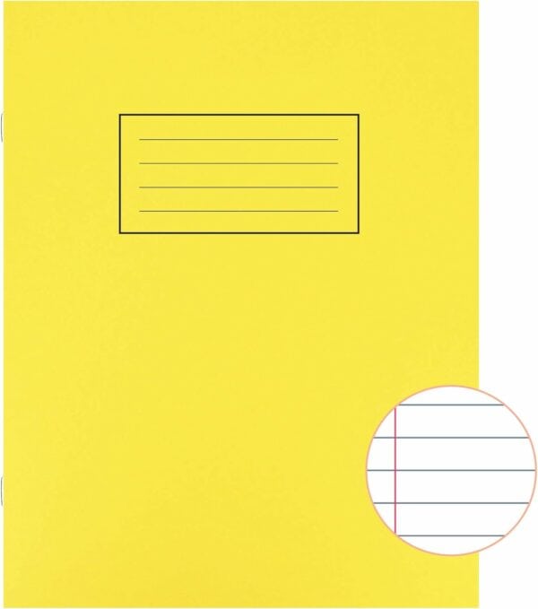 silvine a4 exercise book yellow. ruled feint & margin, 40 pages [pack of 10]