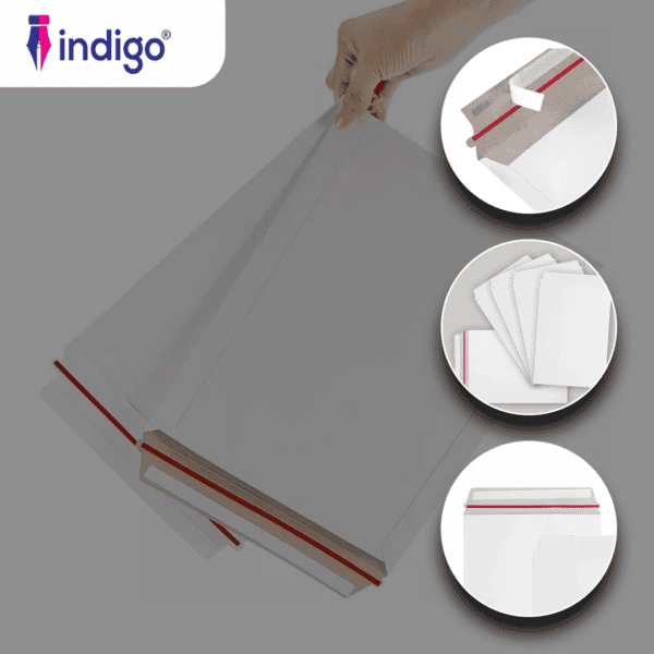 indigo c3 all board white peel and seal envelopes pack of 25