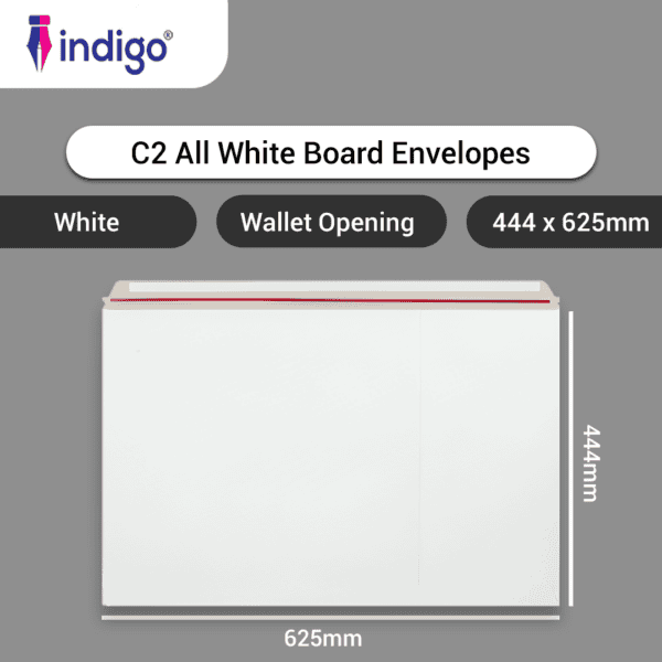 indigo c2 all board white peel and seal envelopes pack of 10