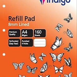 indigo® a4 refill pad 8mm lined (pack of 1)