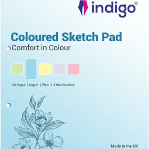 indigo® dyslexia pad a4 coloured plain (blue) pack of 1