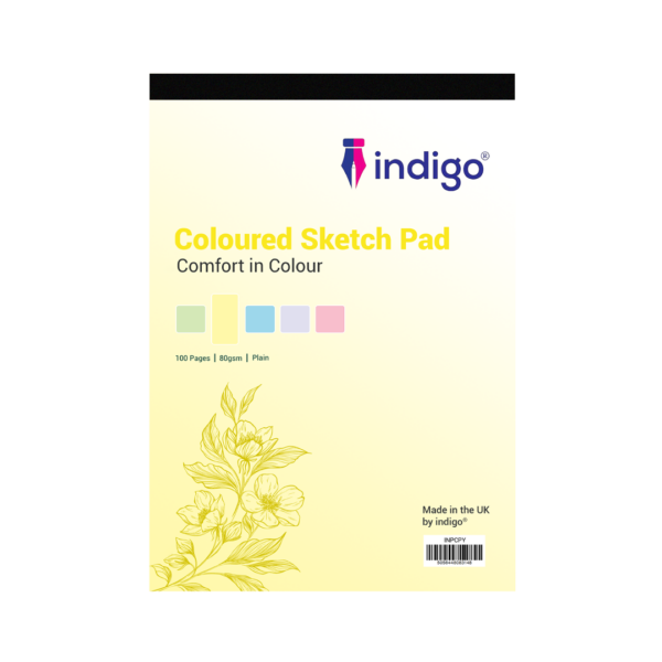 indigo a4 coloured sktech pad (blue) inpcpb