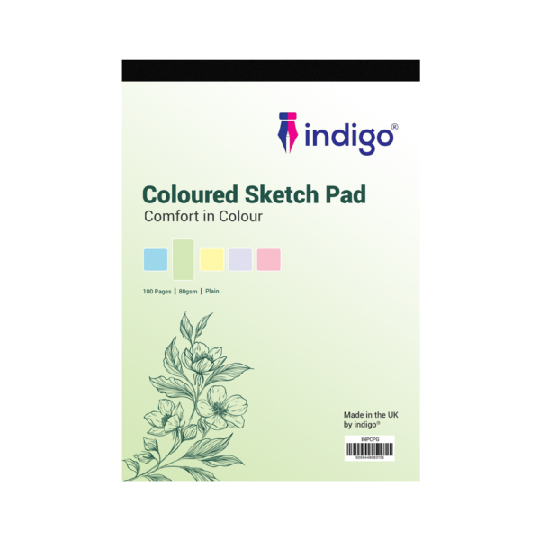 indigo a4 coloured sktech pad (blue) inpcpb