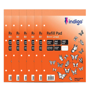 indigo a4 refill pad (blue cover) indgrf pack of 6