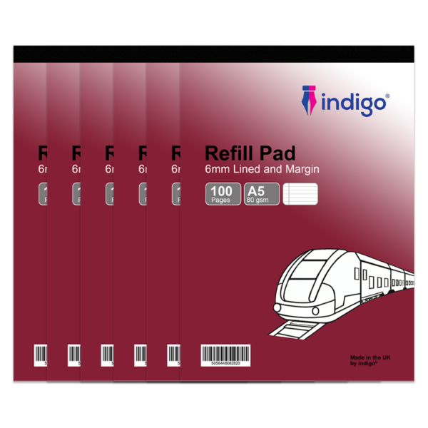 indigo a5 refill pad (purple cover) inddot pack of 6