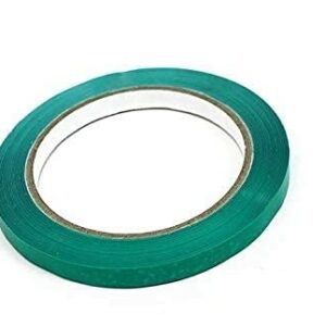 indigo® green quality butcher sealing tape 9mm x 66m pvc neck bag/fruit/veg/meat/sweets (pack of 6)