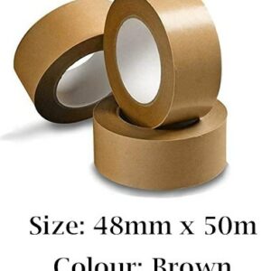 indigo® premium 48mm x 50m brown framers tape – self adhesive picture framing tape (pack of 1)
