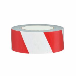indigo® red & white tape hazard safety floor marking tape 50mm x 33m (pack of 1)